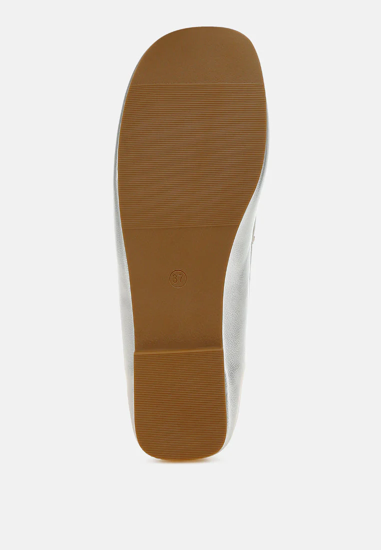 Dama Metallic Pleather Loafers - Image 5