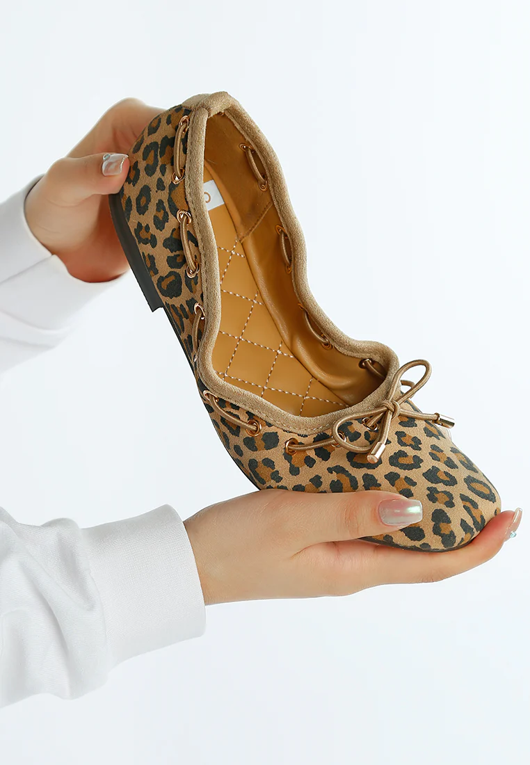 Darlow Drawstring Bow Ballerinas - Image 14