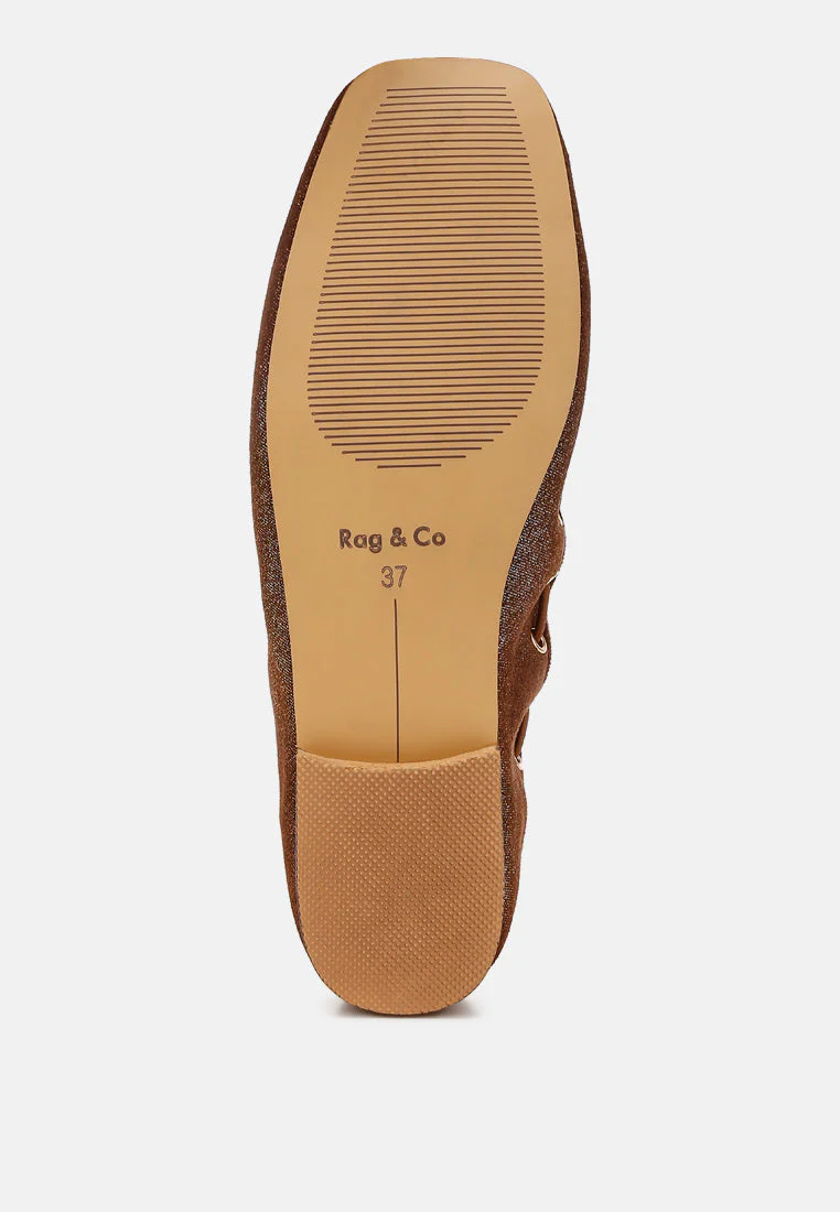 Darlow Drawstring Bow Ballerinas - Image 6