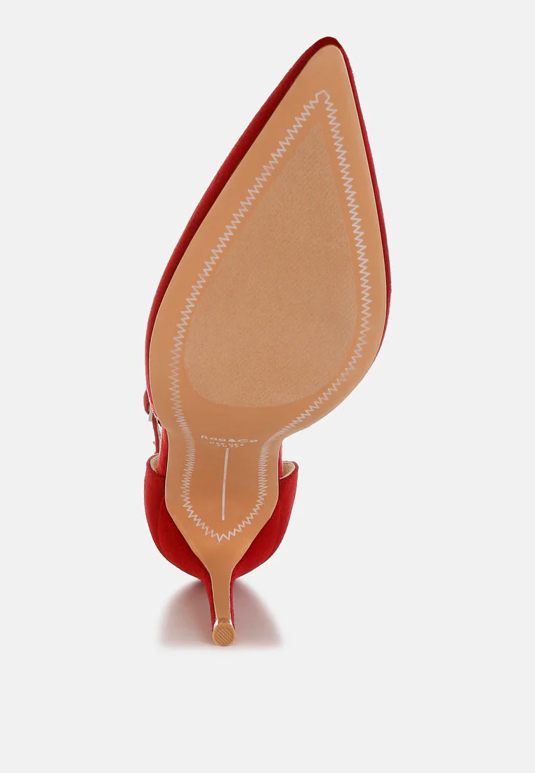 Dolona Microfiber Stiletto Heel Sandals - Image 10