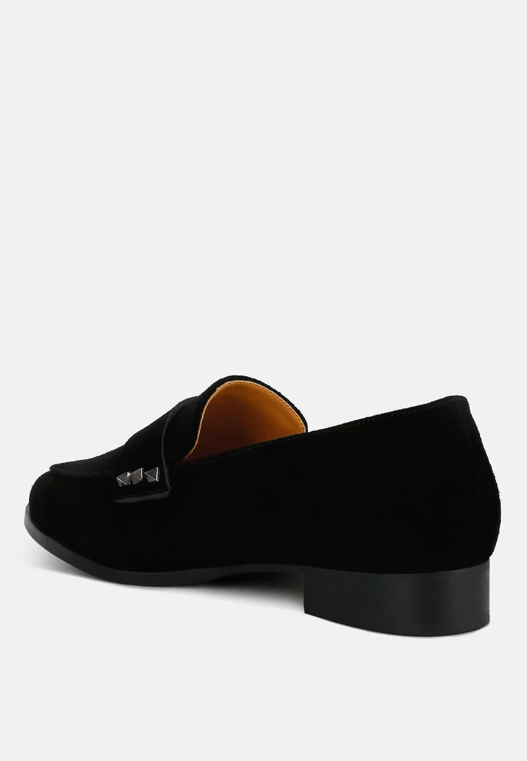 Durance Studded Genuine Suede Loafers - Image 10