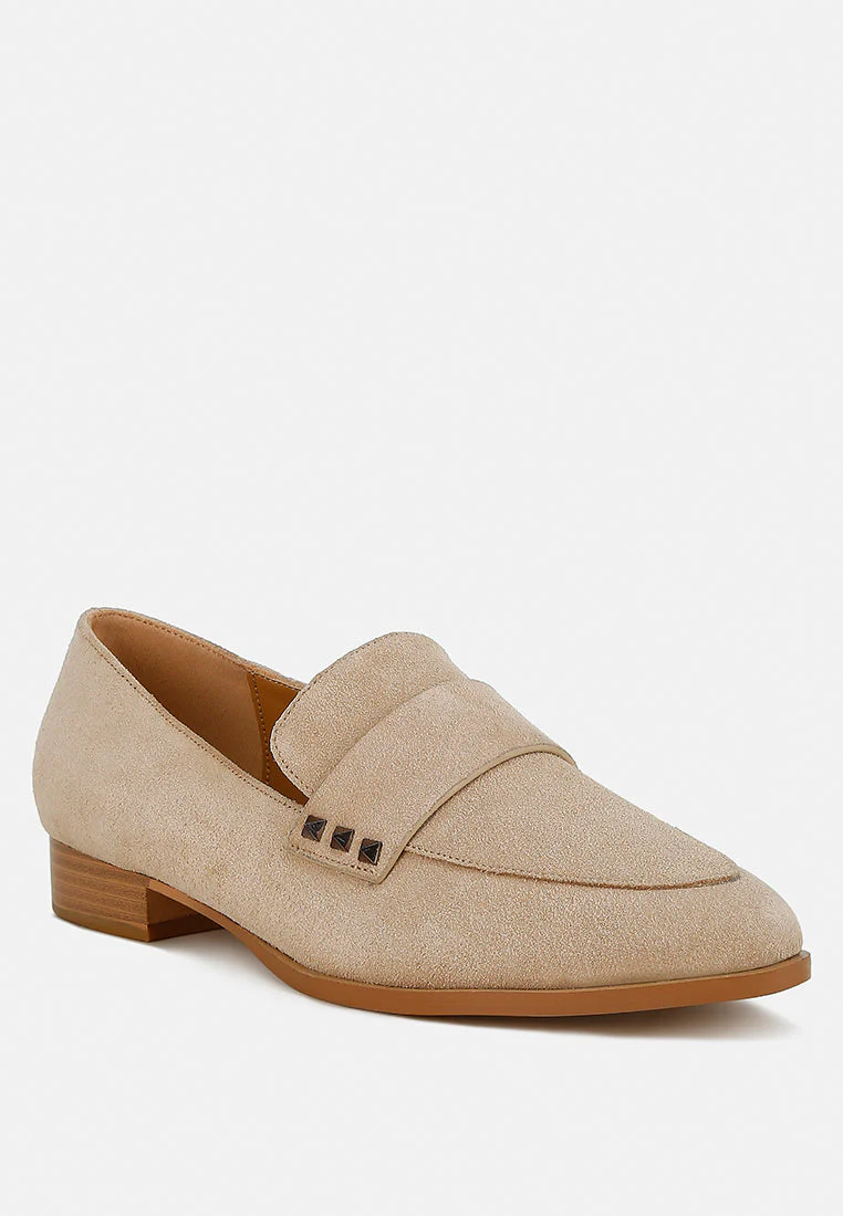 Durance Studded Genuine Suede Loafers - Image 3