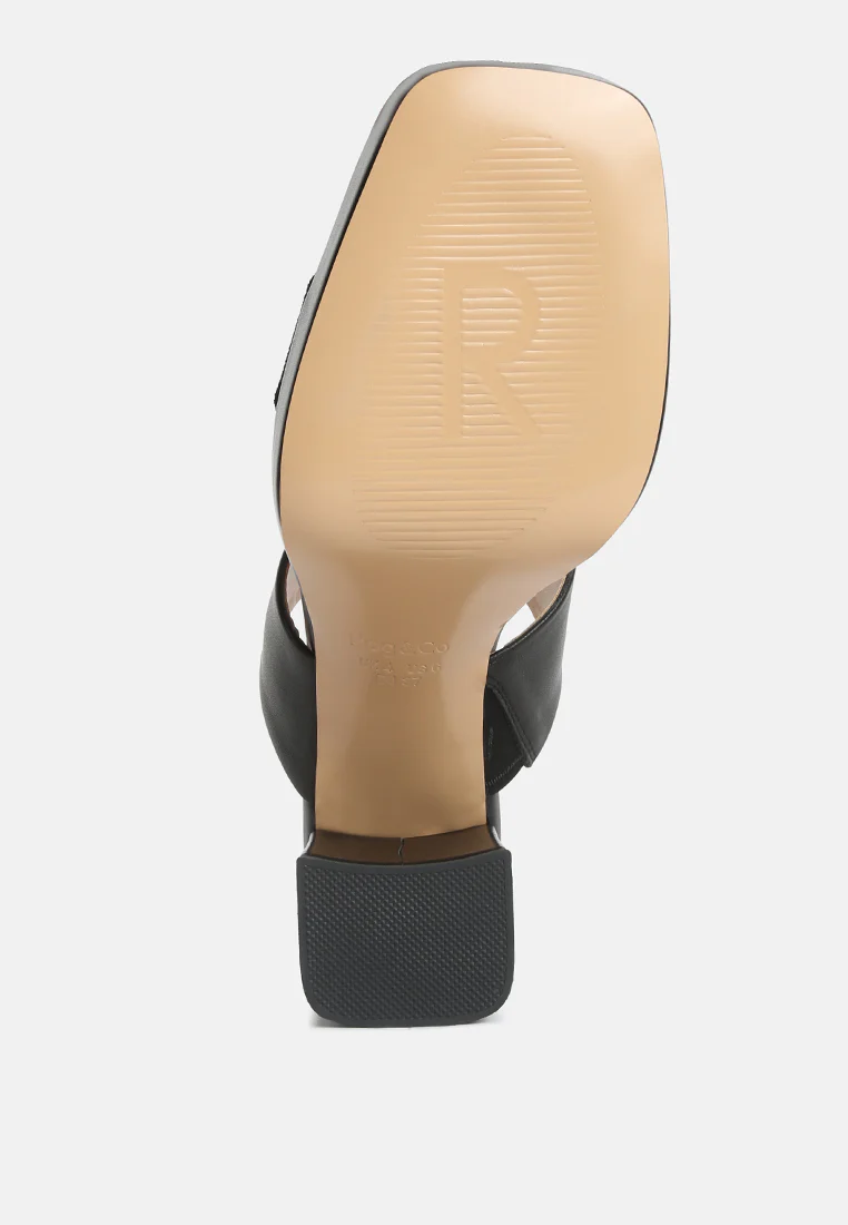 Eddlia Slip On Platform Sandals In Black - Image 7