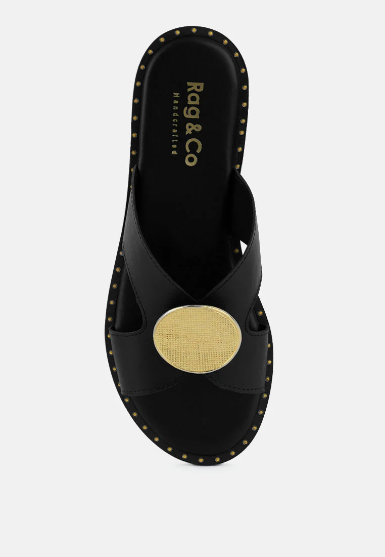 EUDORA Embellished Black Slip-ons - Image 6
