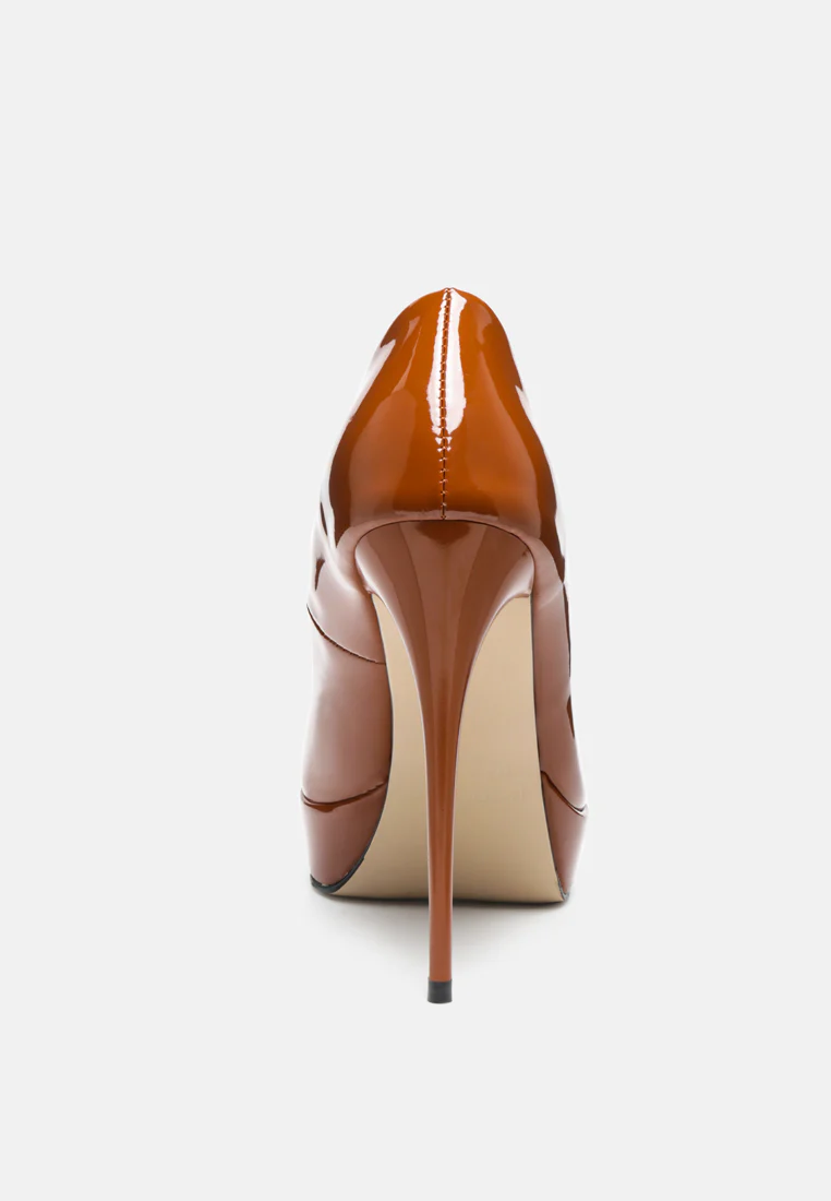 FAUSTINE Mocca Stiletto Pump Sandals - Image 5