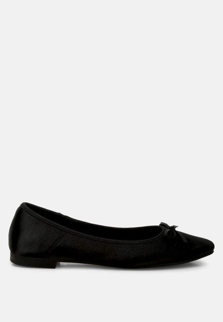 Fearless Satin Bow Embellished Ballerinas - Image 7