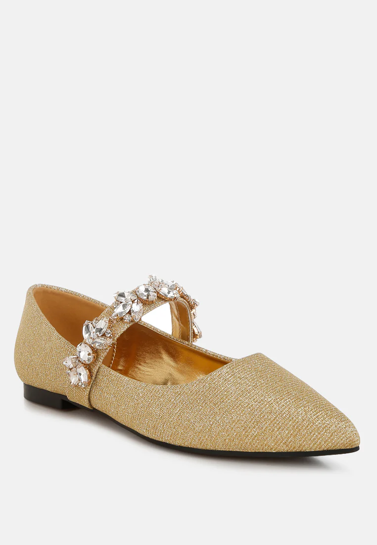 Flavia Diamante Brooch Glitter Ballerinas - Image 2