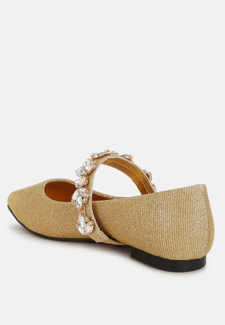 Flavia Diamante Brooch Glitter Ballerinas - Image 3