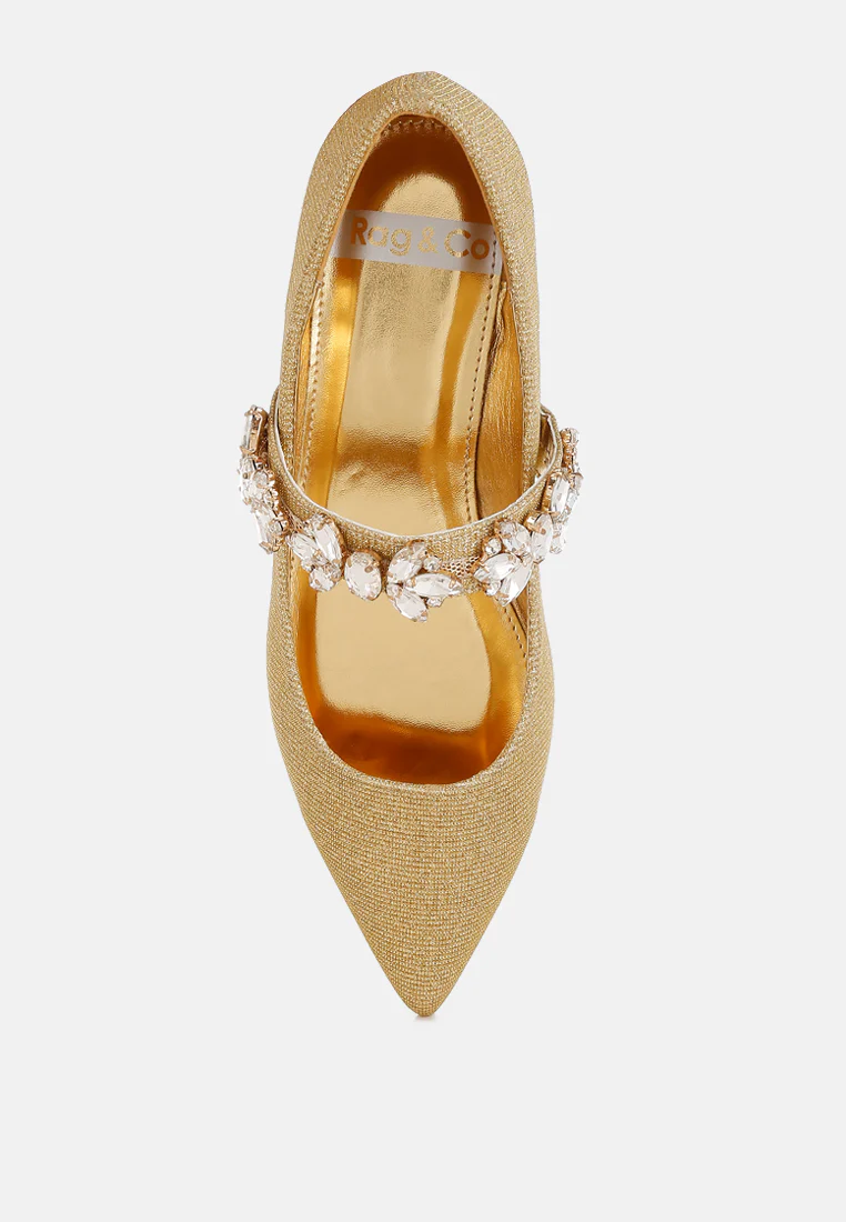 Flavia Diamante Brooch Glitter Ballerinas - Image 4