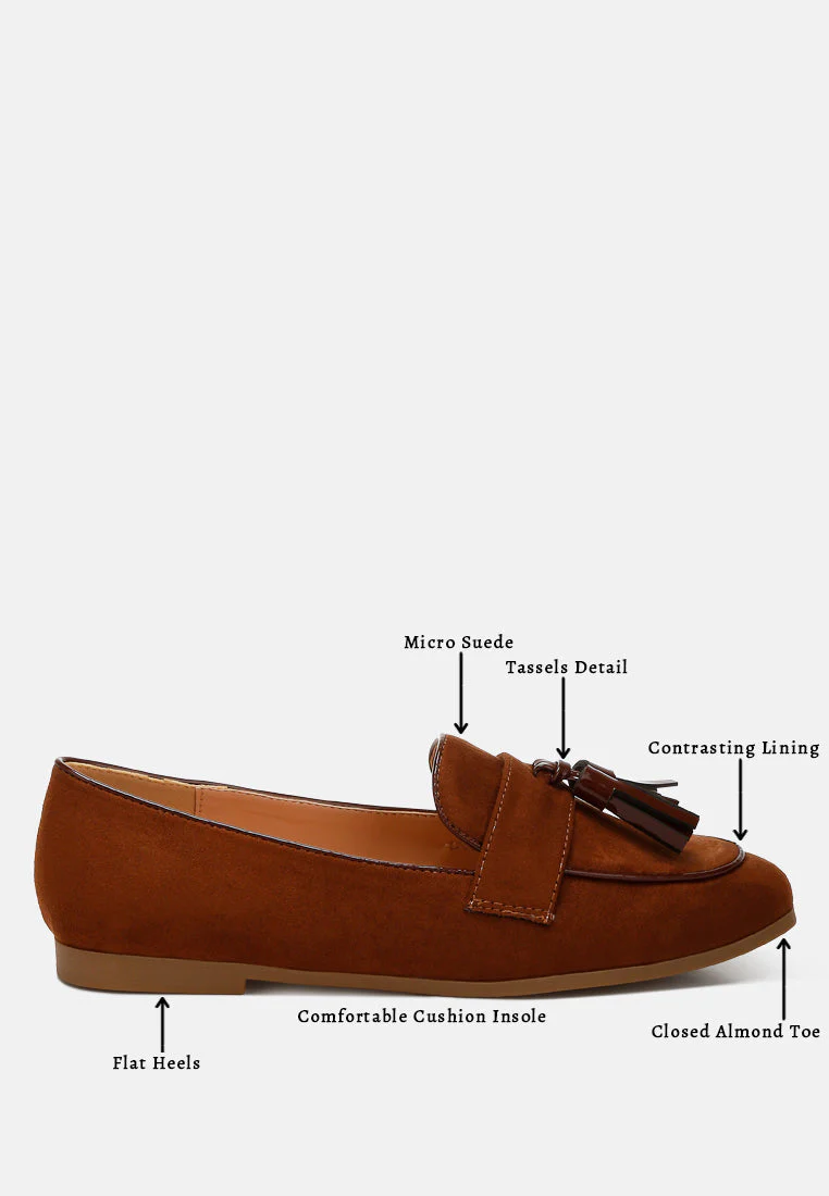 Folklore Micro Suede Tassel Loafers - Image 18