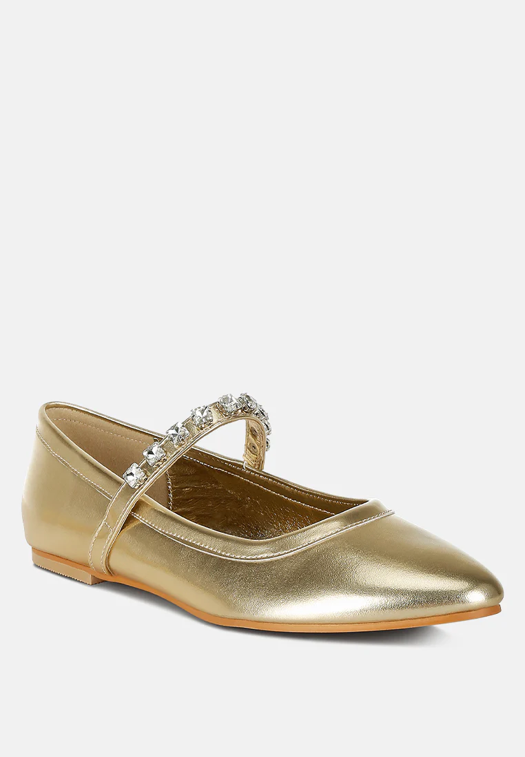 Gloxinia Metallic Mary Jane Ballerinas - Image 2