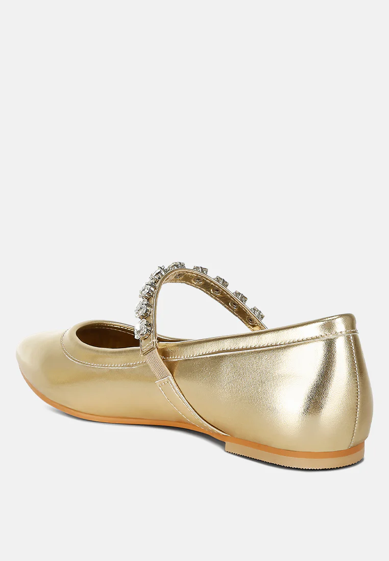 Gloxinia Metallic Mary Jane Ballerinas - Image 3