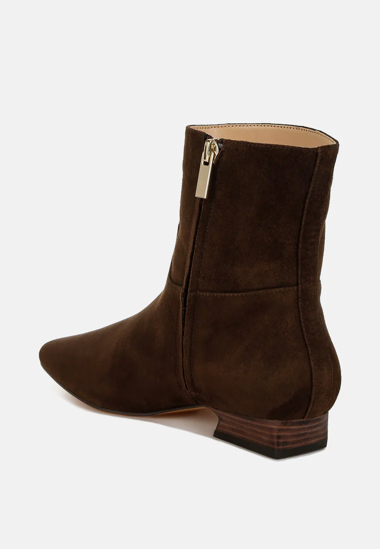 Hakra Flared Heel Suede Boots - Image 3