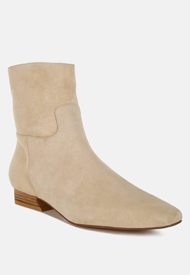 Hakra Flared Heel Suede Boots - Image 7