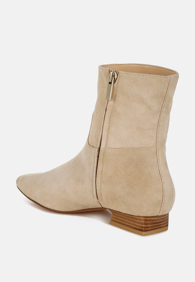 Hakra Flared Heel Suede Boots - Image 8