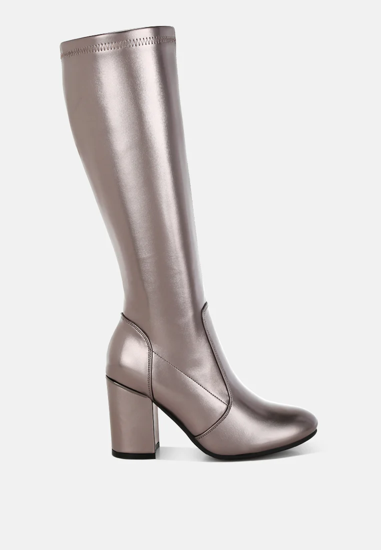 Halara Metallic Pleather Long Boots - Image 6
