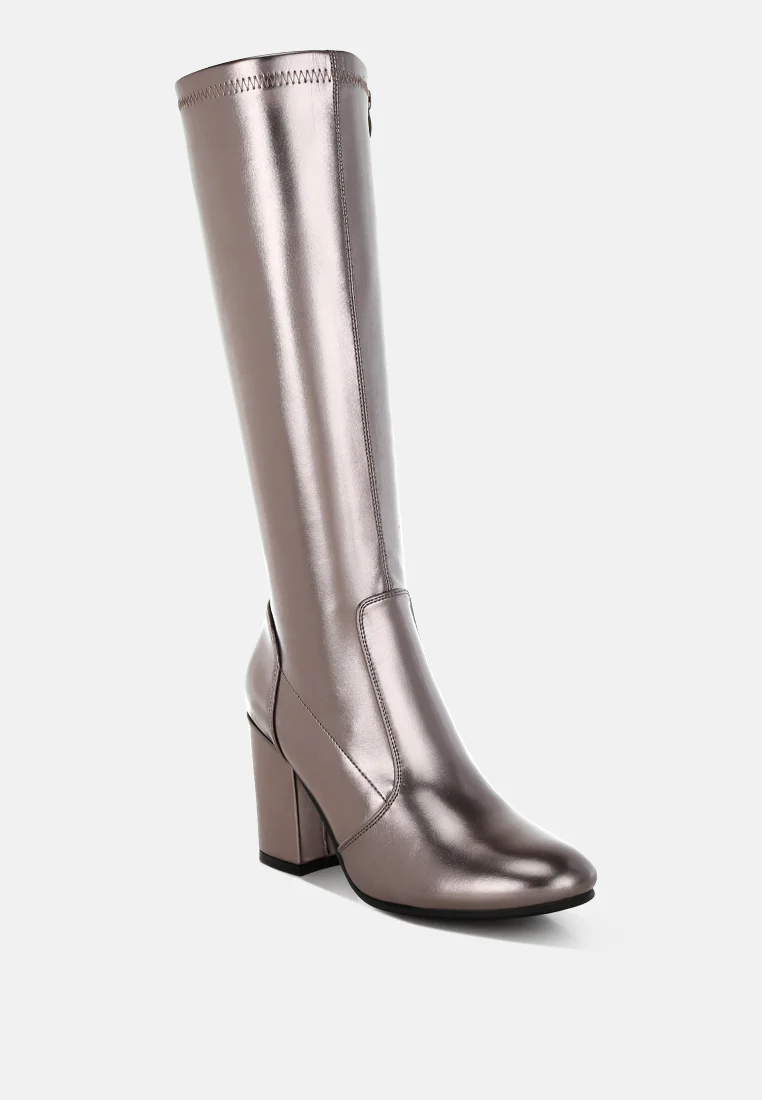 Halara Metallic Pleather Long Boots - Image 7