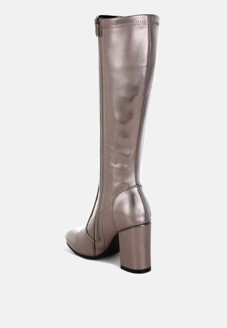 Halara Metallic Pleather Long Boots - Image 8