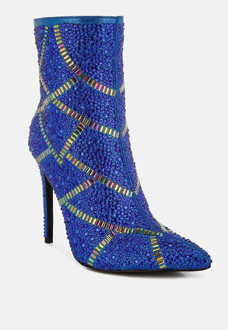 High Roller Rhinestones Embellished Stiletto Boots - Image 7