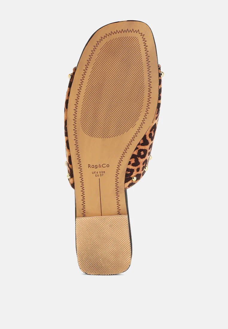 Hilsa Leopard Print Slip-On Flats - Image 5
