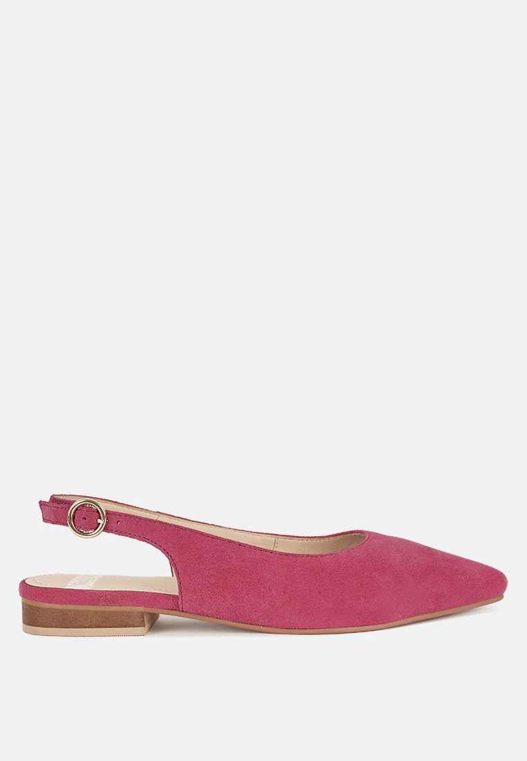 Hocane Real Suede Leather Slingback Sandals