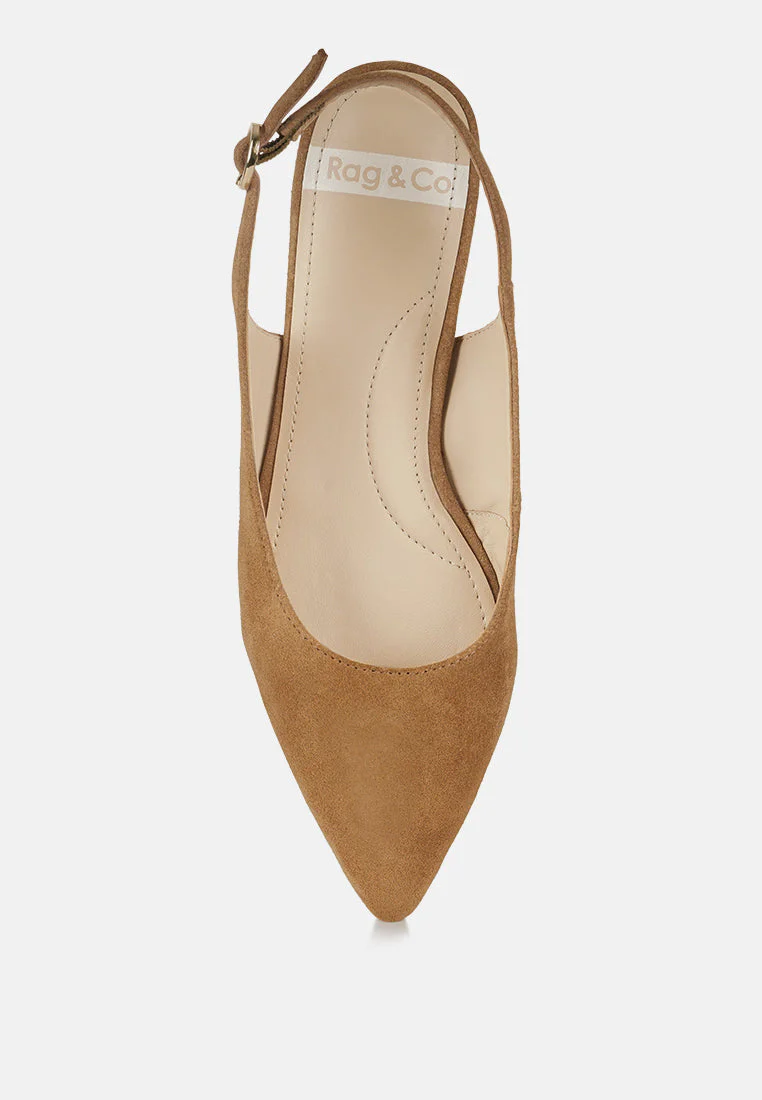 Hocane Real Suede Leather Slingback Sandals - Image 10