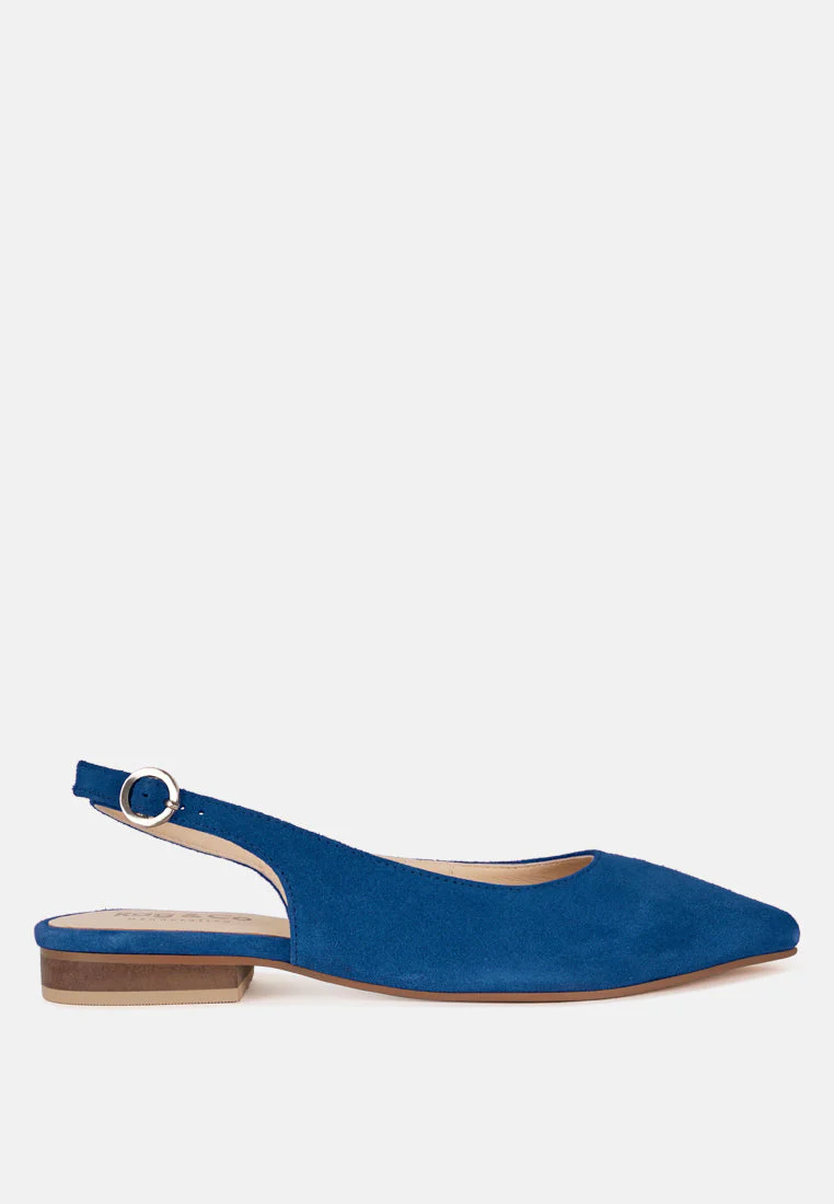 Hocane Real Suede Leather Slingback Sandals - Image 13