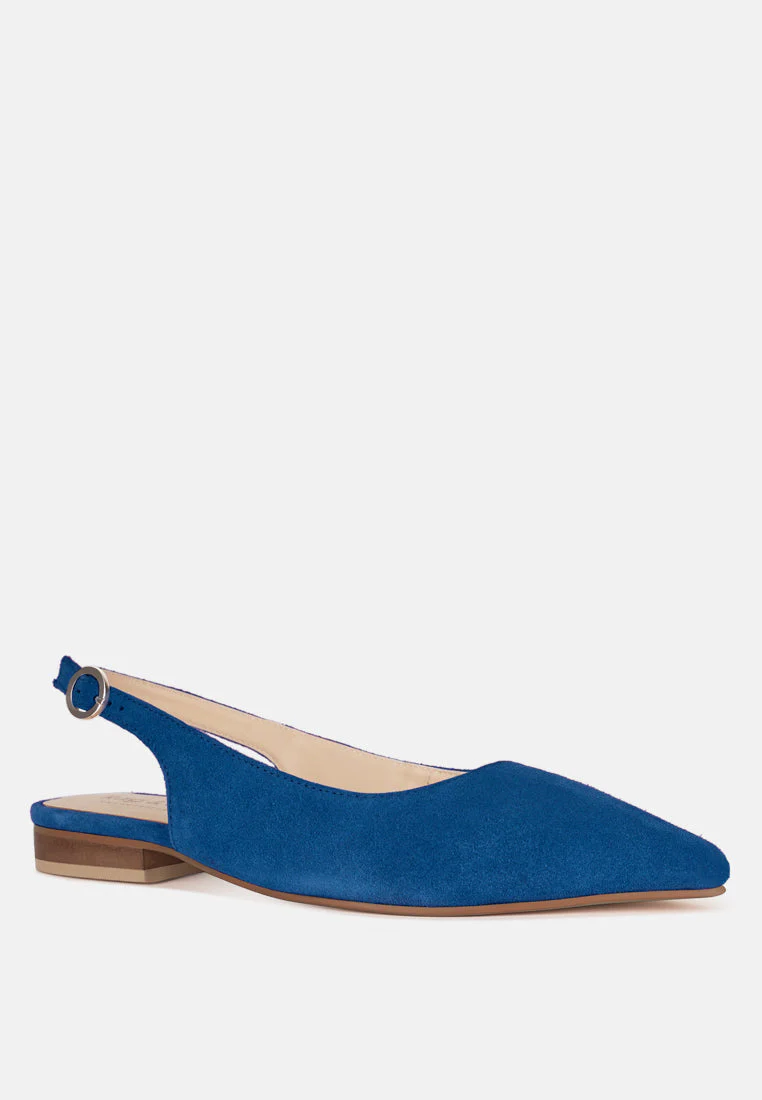 Hocane Real Suede Leather Slingback Sandals - Image 14