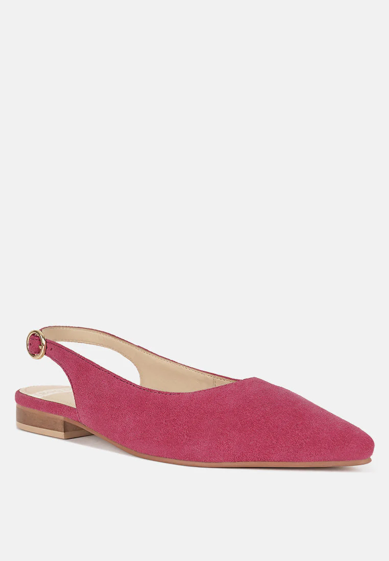 Hocane Real Suede Leather Slingback Sandals - Image 2