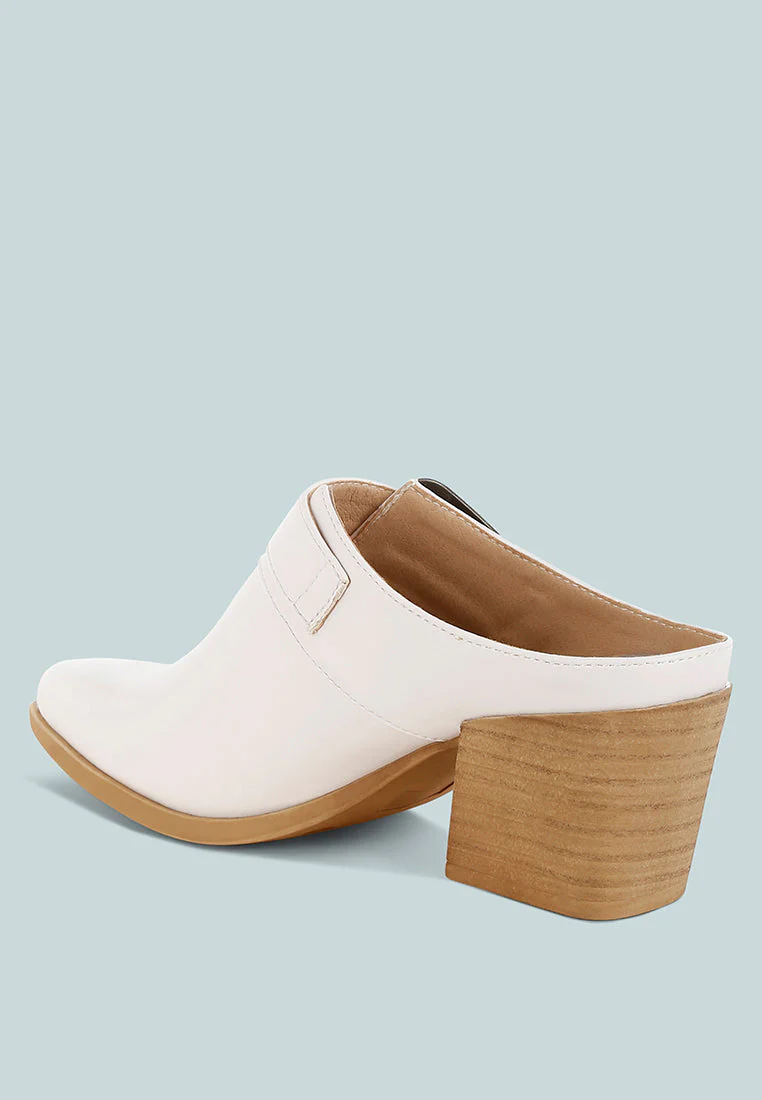 Holler Carved Buckle Statement Mules - Image 4