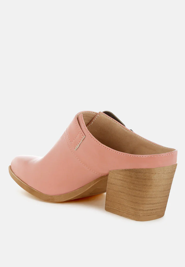 Holler Carved Buckle Statement Mules - Image 9
