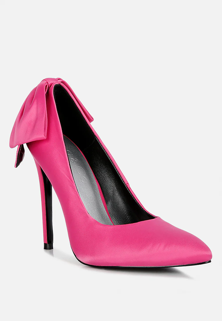 HORNET Fuchsia Satin Stiletto Pump Sandals - Image 2