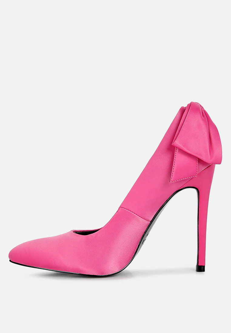 HORNET Fuchsia Satin Stiletto Pump Sandals - Image 3