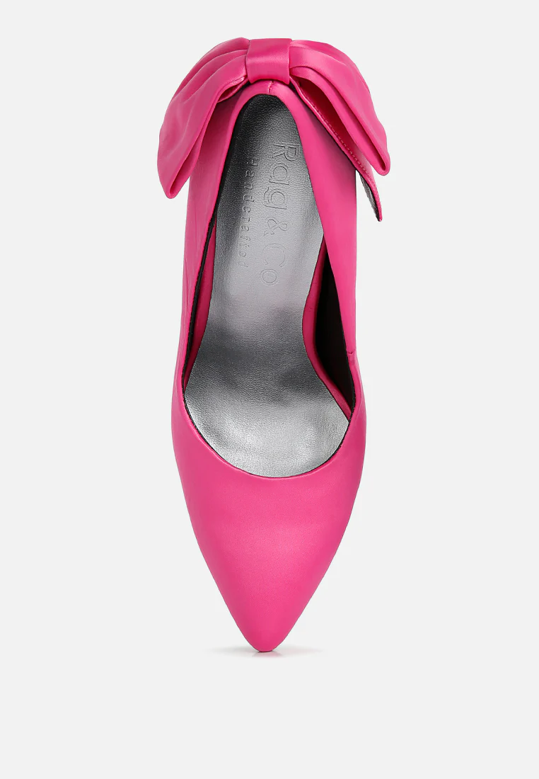HORNET Fuchsia Satin Stiletto Pump Sandals - Image 4