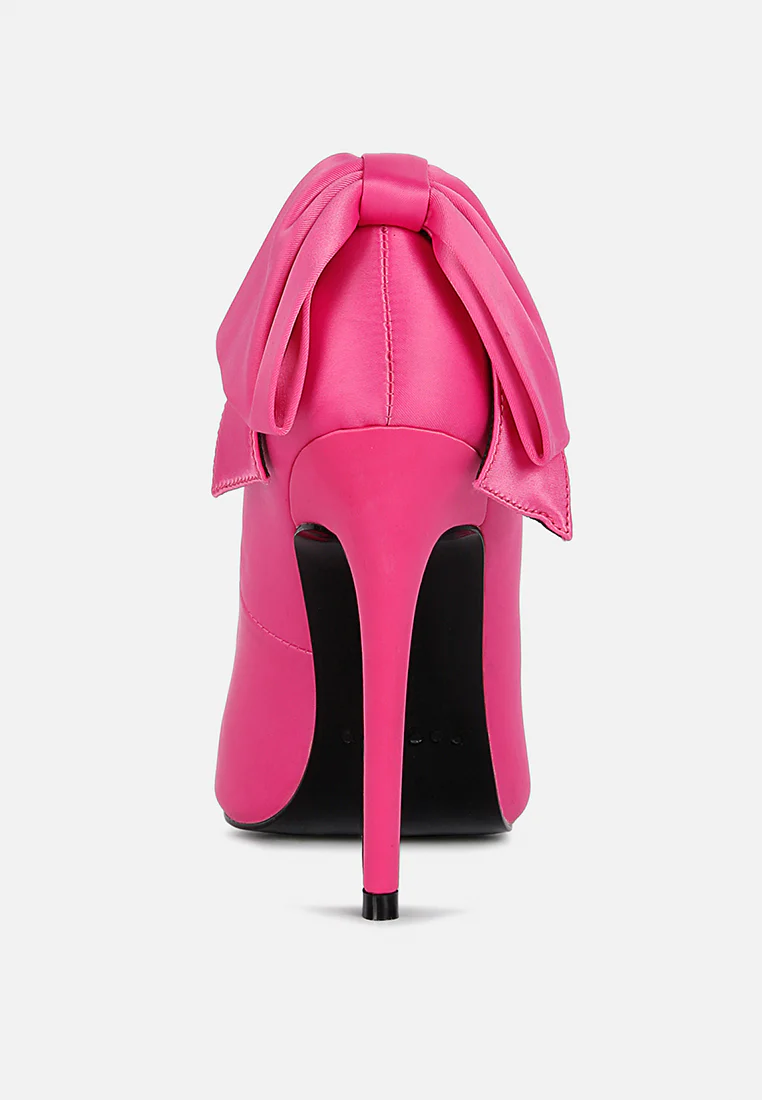 HORNET Fuchsia Satin Stiletto Pump Sandals - Image 5