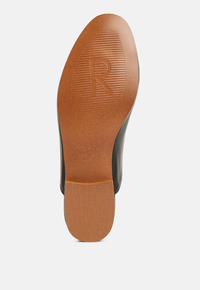KRISTY Horsebit Embellished Mules in Black - Image 7