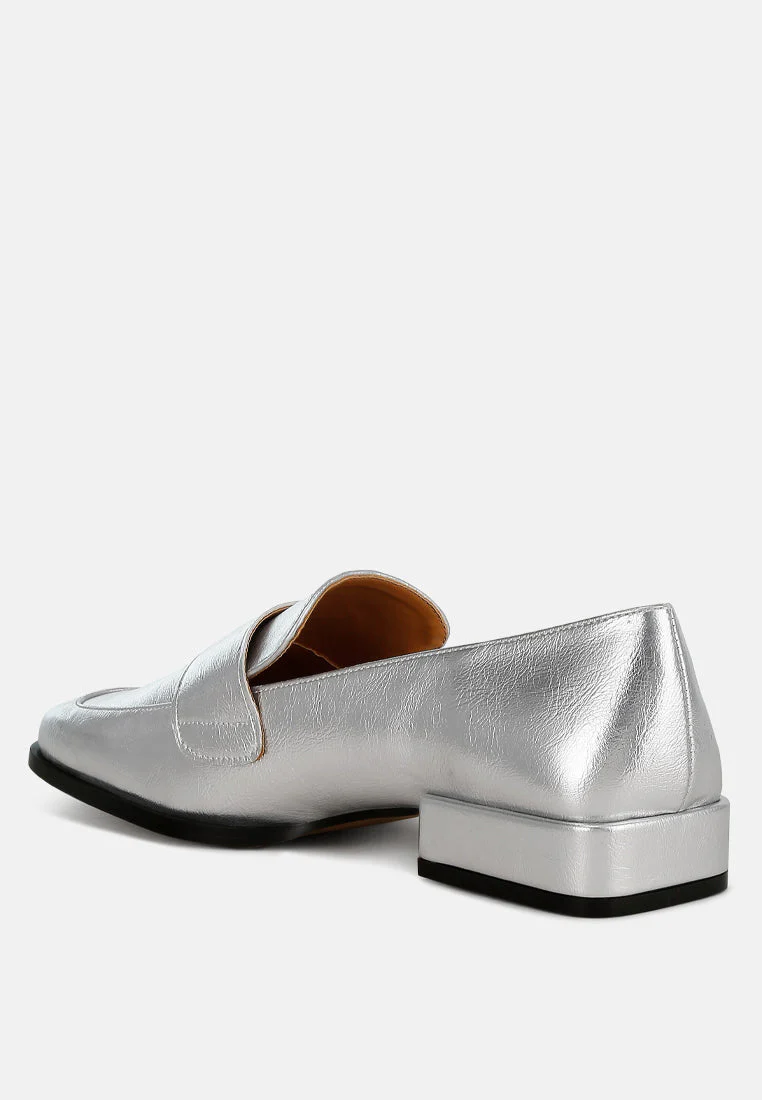 Jongs Metallic Penny Loafers - Image 10