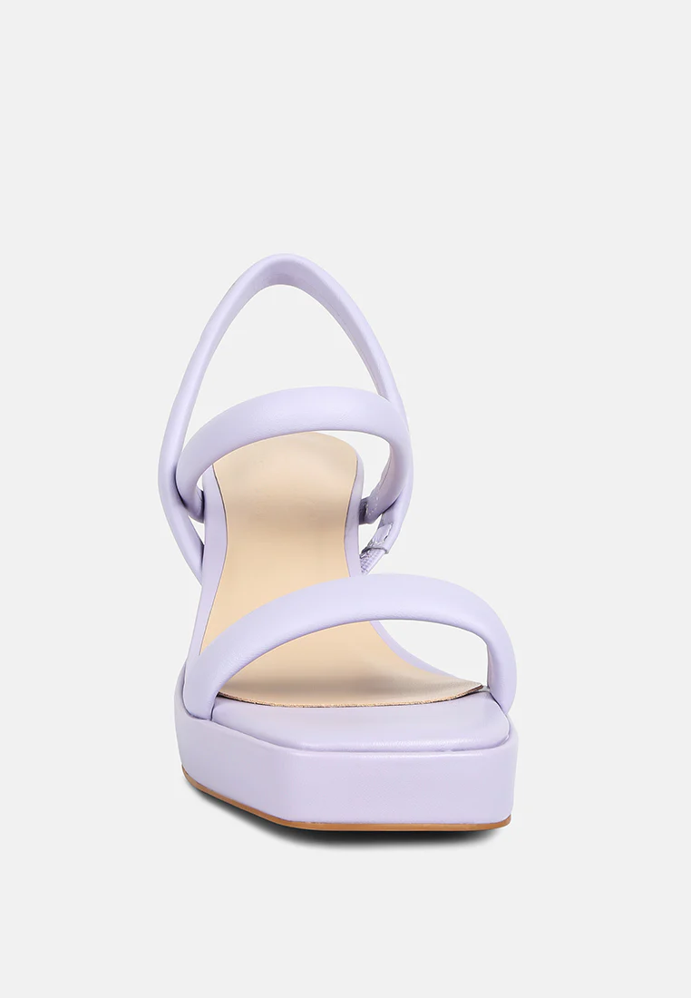 JOSLYN Slingback Block Heel Sandals in Lilac - Image 3