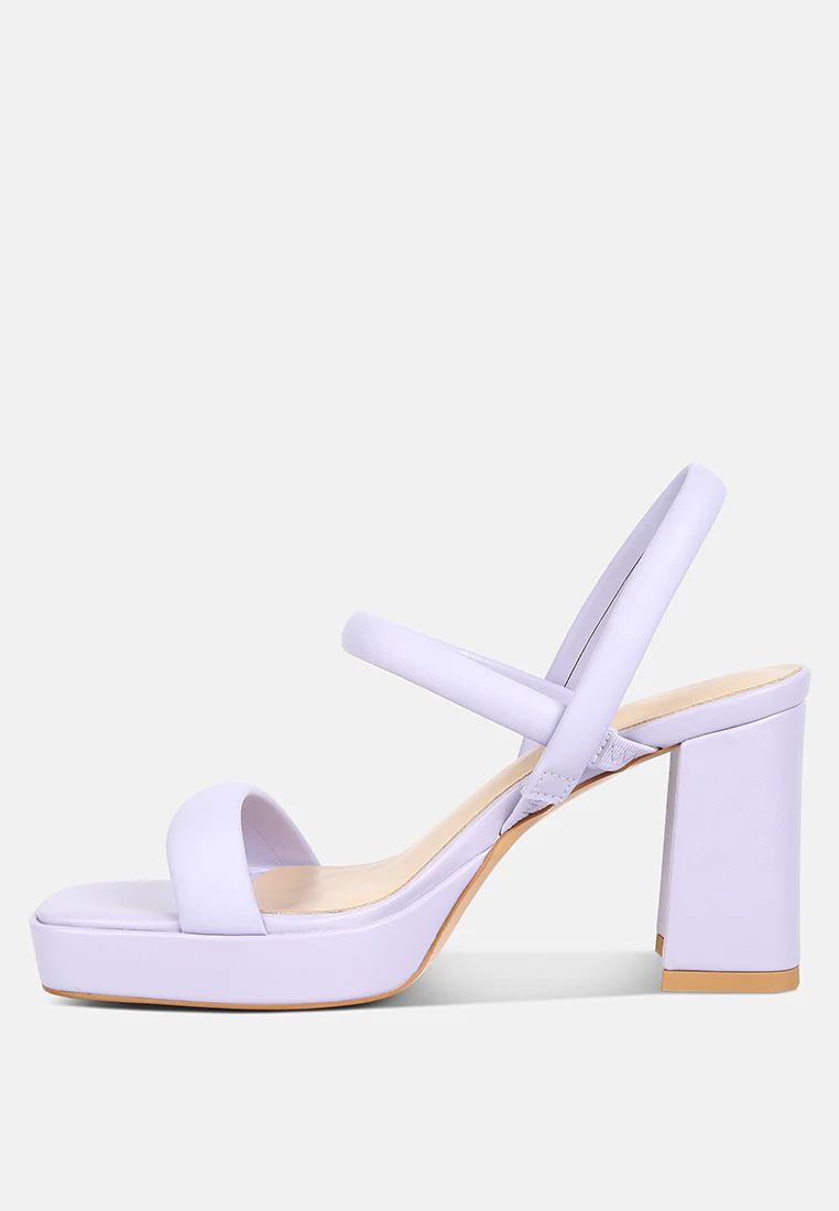 JOSLYN Slingback Block Heel Sandals in Lilac - Image 4