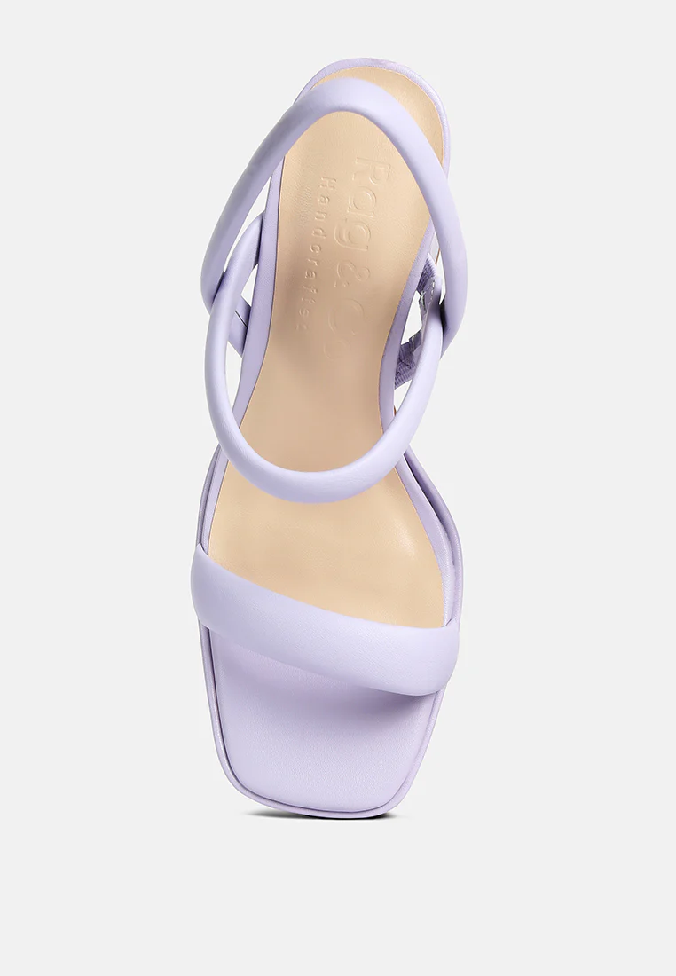 JOSLYN Slingback Block Heel Sandals in Lilac - Image 7