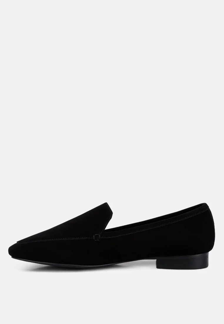 JULIA Black Suede Semi Casual Loafers - Image 4