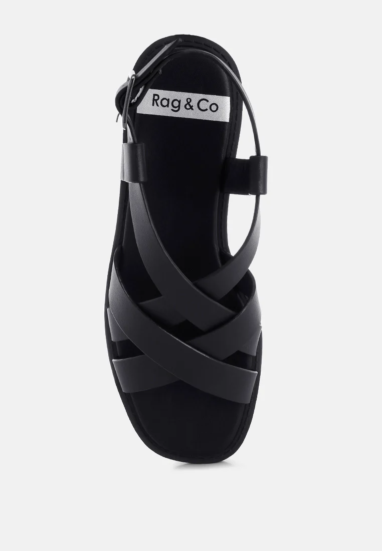 Kapaka Real Leather Flat Gladiator Sandals - Image 15