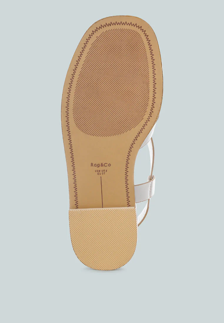 Kapaka Real Leather Flat Gladiator Sandals - Image 5