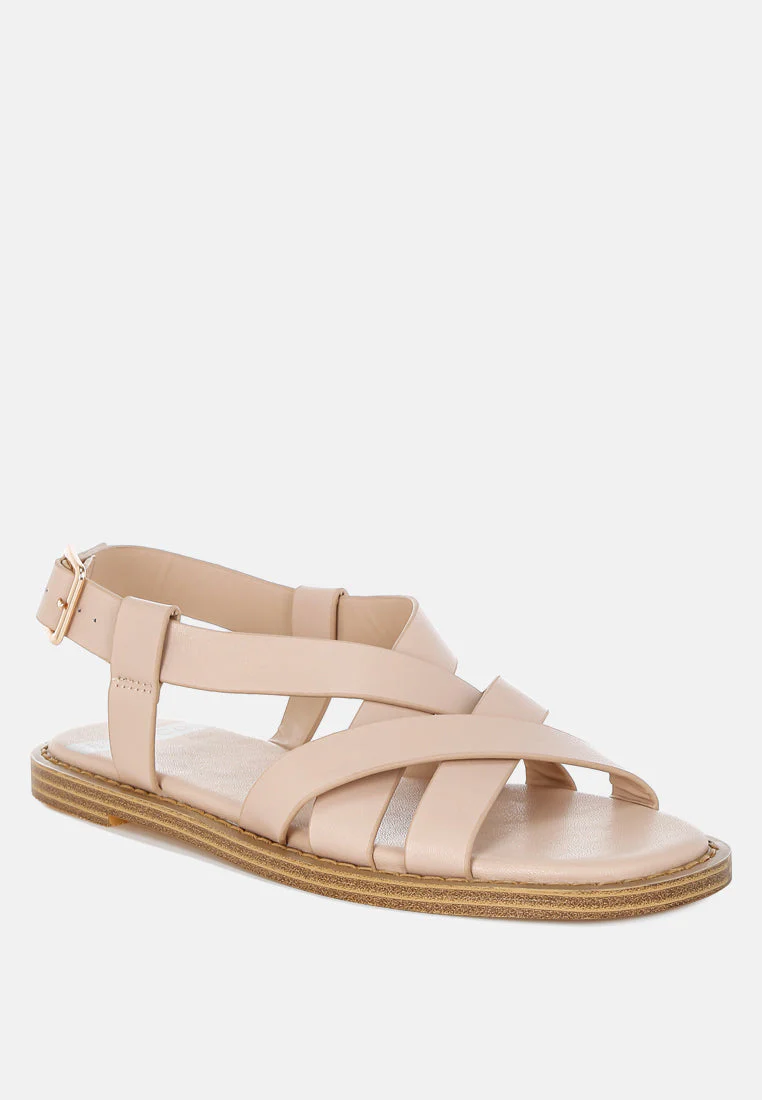 Kapaka Real Leather Flat Gladiator Sandals - Image 7