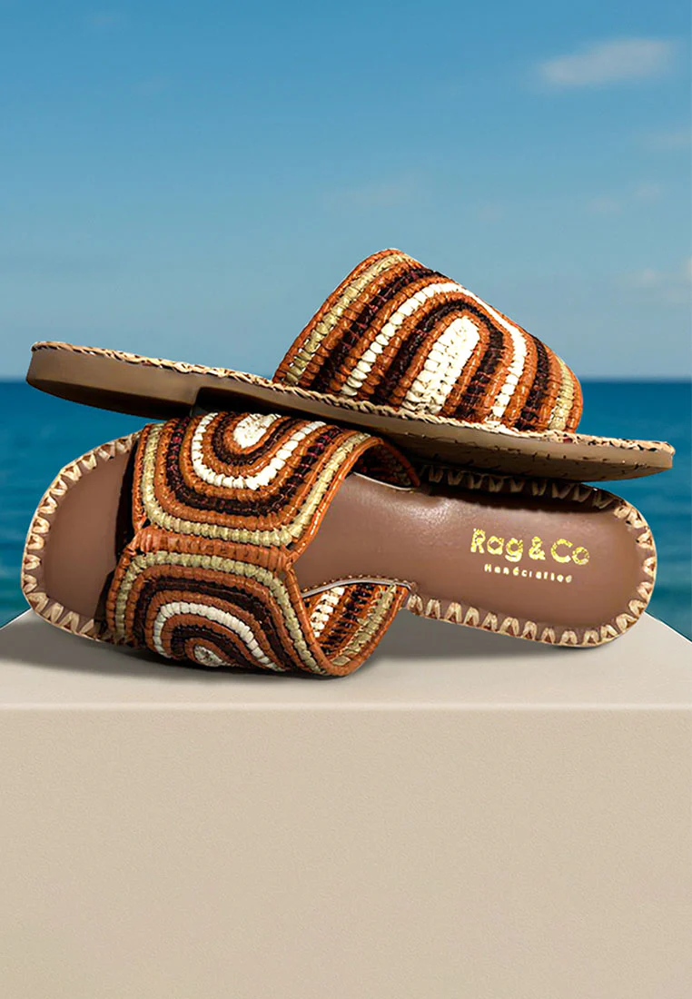 Kivah Handwoven Raffia Slip-On Flats - Image 7