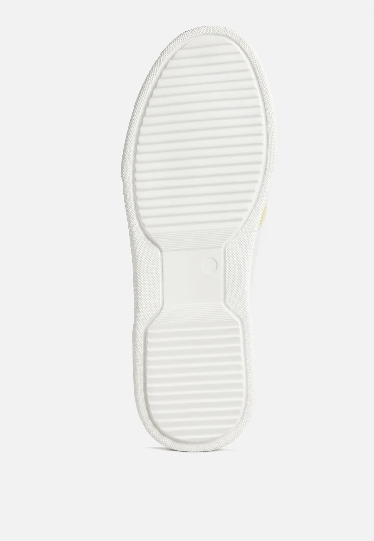 KJAER Dual Tone Leather Sneakers in Green - Image 7