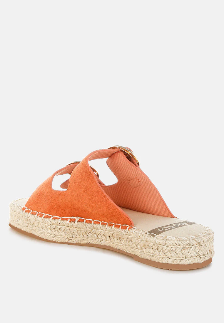 Kuopa Genuine Soft Leather Espadrille Flatform Sandals - Image 10
