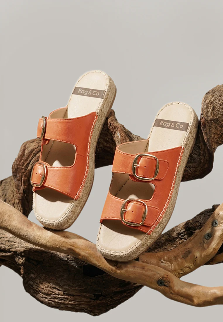 Kuopa Genuine Soft Leather Espadrille Flatform Sandals - Image 8