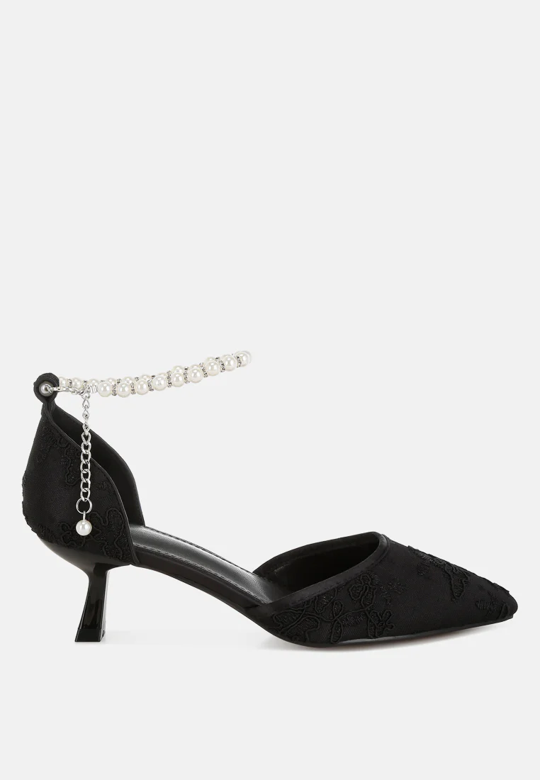 Laika Lace Kitten Heel Sandals - Image 18