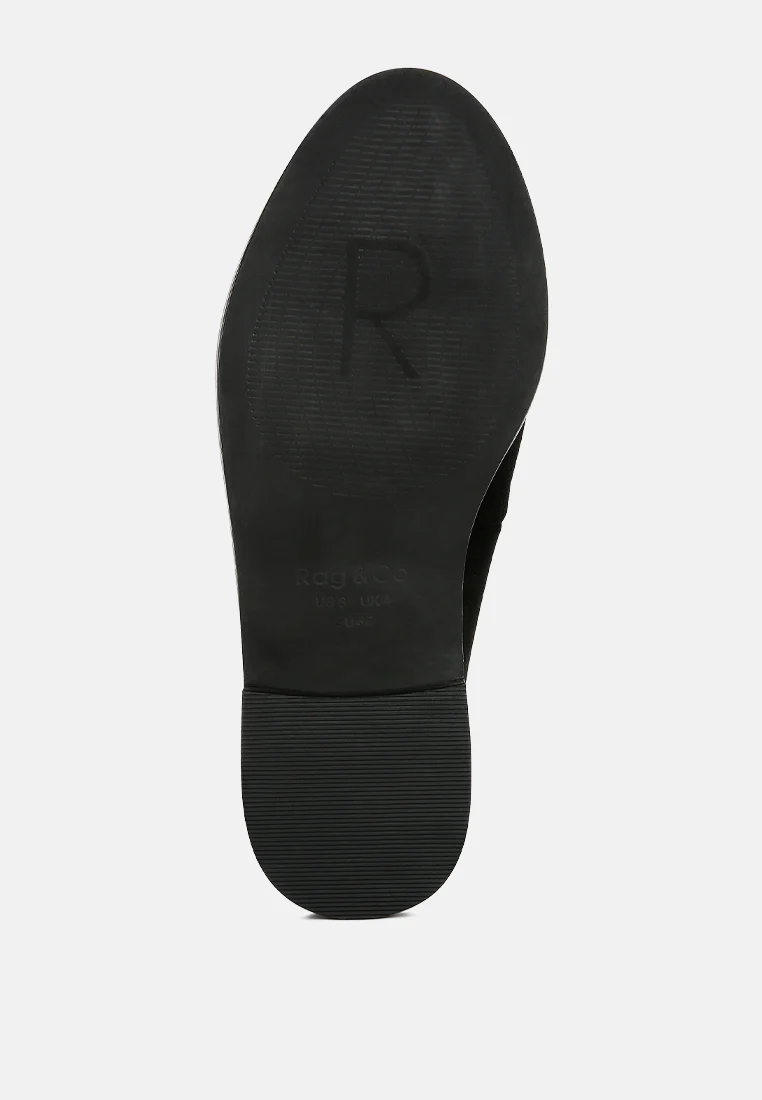 LENA Black Genuine Suede Mules - Image 7
